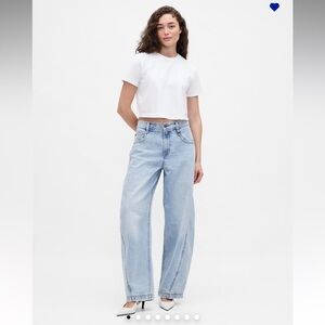 NWOT Gap x Beis high rise barrel denim jeans